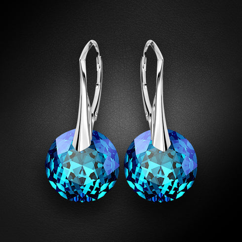 Серебряные серьги "Marianna (Bermuda Blue)" с кристаллами Swarovski™